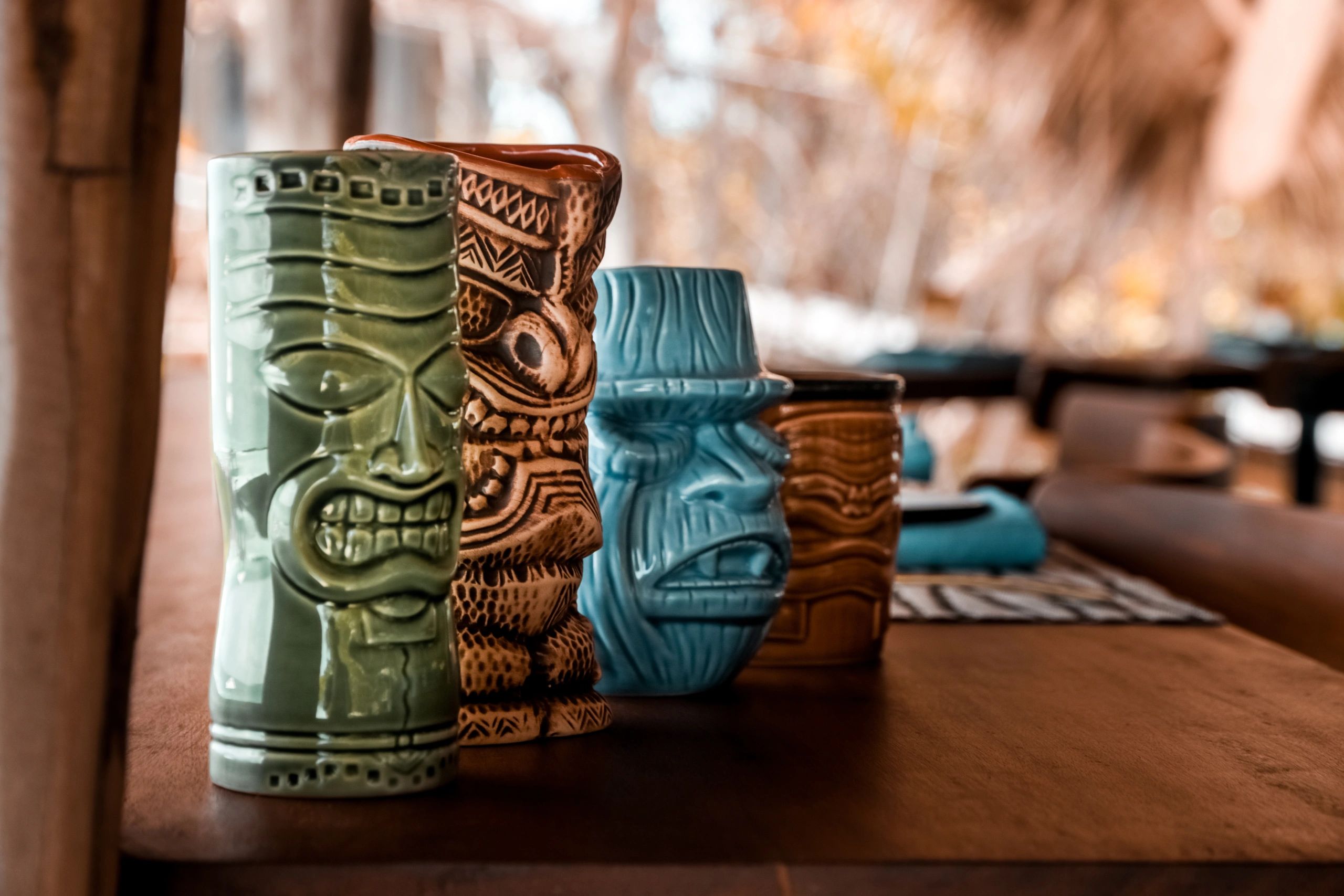 colorful tiki cocktails