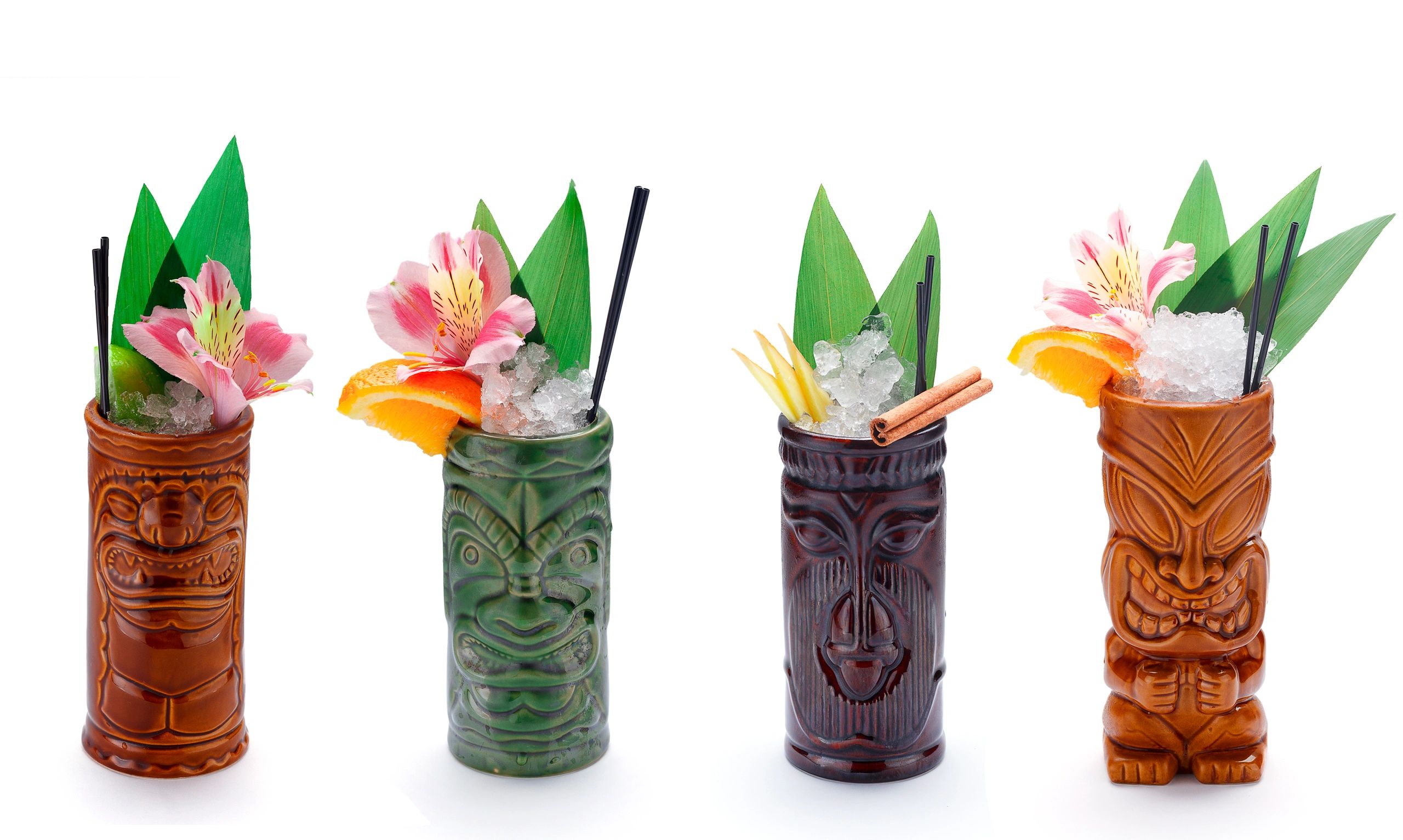 tiki cocktail tropical drink vintage glassware
